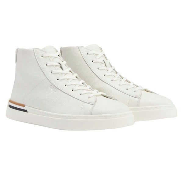 Hugo Boss Mens Clint High-top Trainers - White