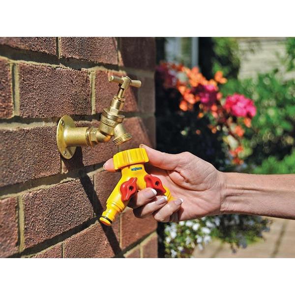 Hozelock 2256 Dual Control Tap Connector 3/4in Bsp - Multi Colour - 
