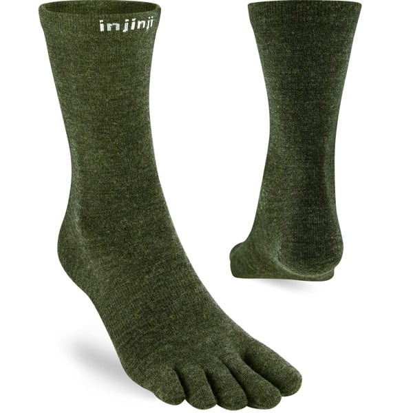Injinji Merino Wool Liner Toe Socks (INJ-MLIN) - Forest Green