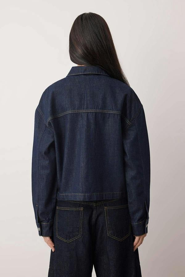 WOVCOR Regular Denim Jacket with Pocket Detail