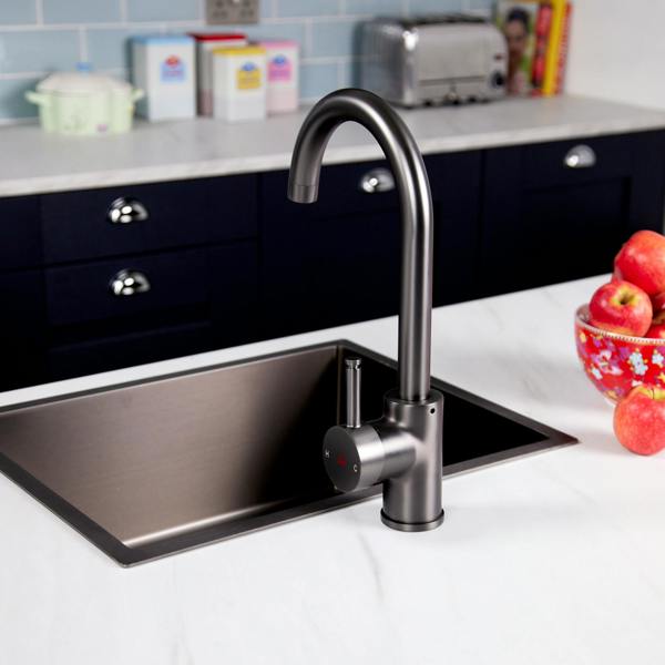 Flode Solo | Single Lever 3 in 1 Instant Boiling Tap | Gun Metal Finish