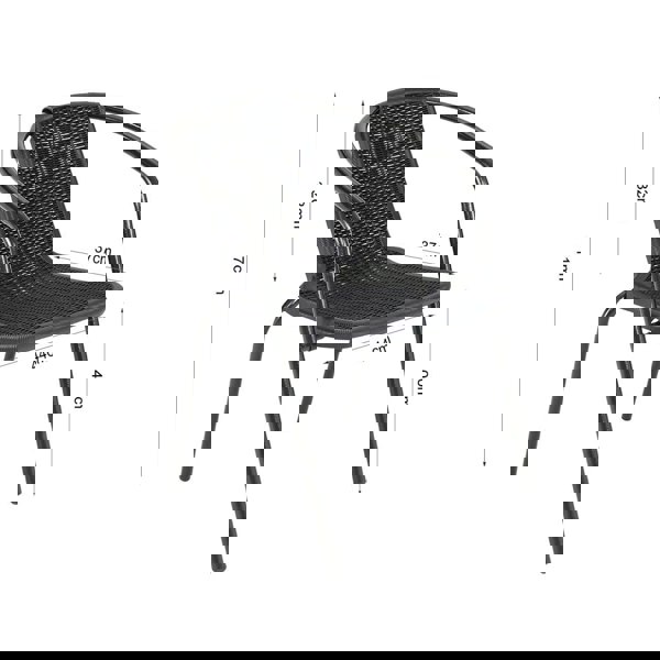 2/4 Seater Outdoor Round Table Garden Tempered Glass Table and Rattan Chairs Garden Dining Sets Living and Home