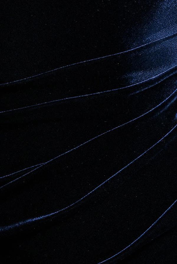 One Shoulder Velvet Maxi Dress - Navy DR4578