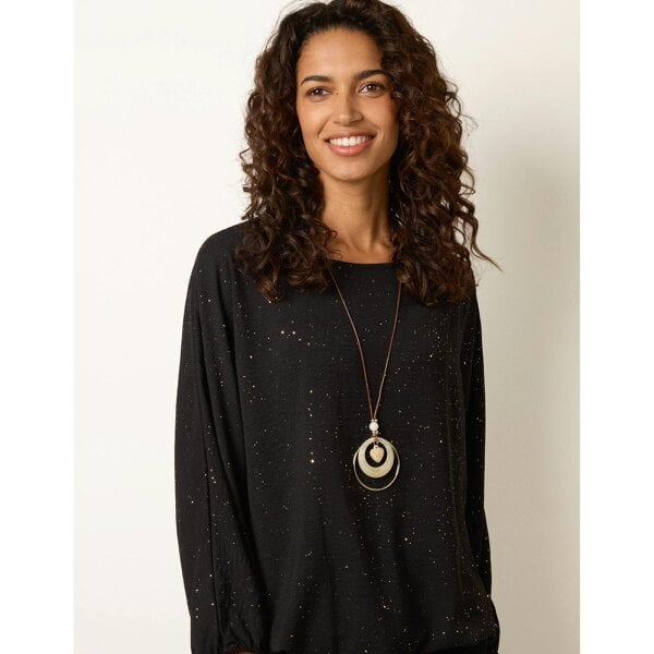 Blue Vanilla Splash Foil Printed Top