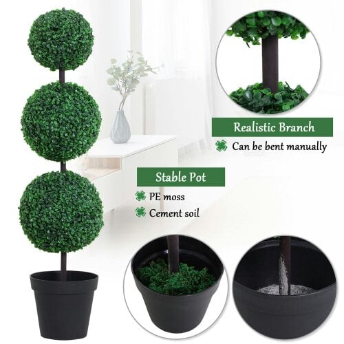 Wyld Haus Virova Artificial Green Honeysuckle Flower Plant With Curved Stems In Pot For Indoor Use