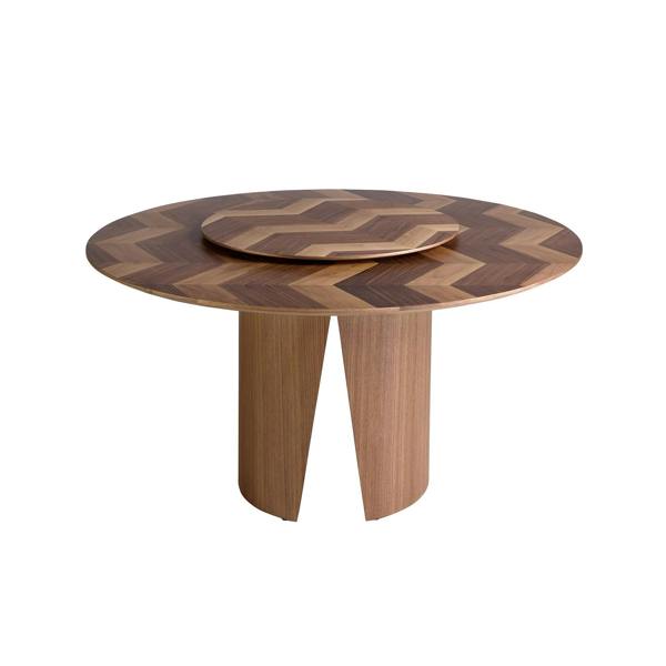 Angel Cerdá Round walnut dining table 1130