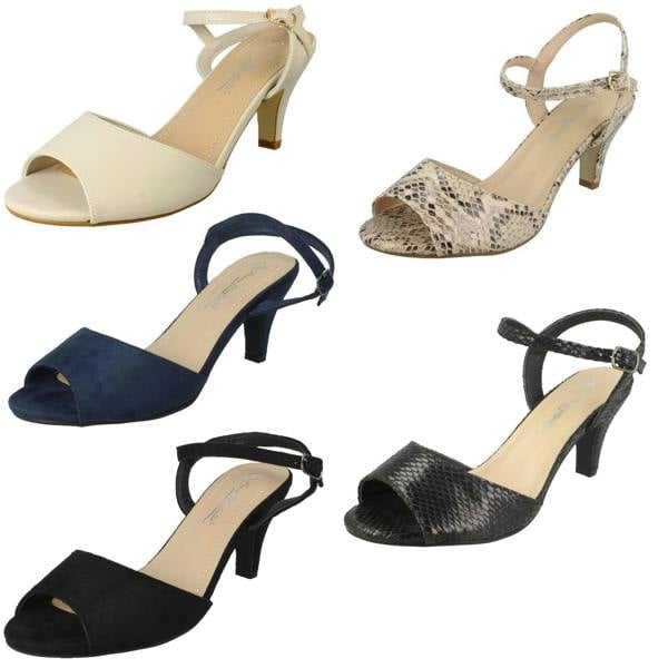 Anne Michelle Ladies Anne Michelle Mid Heel Sandals F10906
