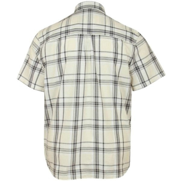 Lyle & Scott Linen Check Short Sleeve Chalk Shirt