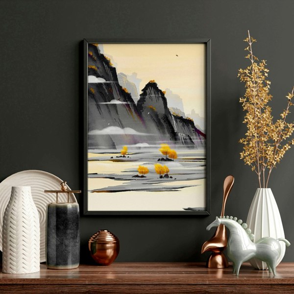 Japanese Landscape Artwork | set of 3 wall art prints