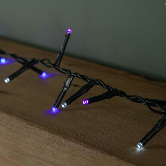 Samuel Alexander 25m 1000 LED TreeBrights Christmas String Lights with Timer in Blue, Purple & White