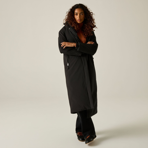 Regatta Womens Janna Waterproof Long Length Insulated Jacket - Black