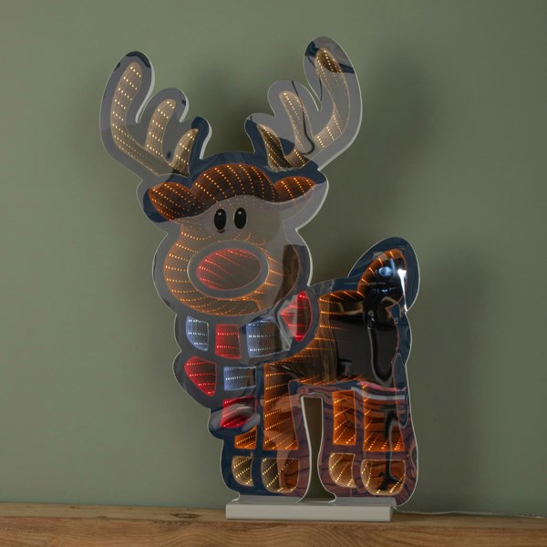 Samuel Alexander 60cm Light up Christmas Reindeer Infinity Decoration with LEDs