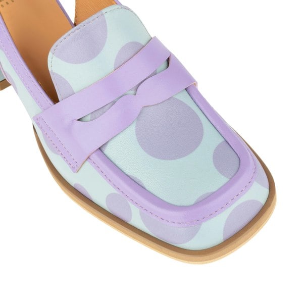 Embassy London Diana - Pastel Polka Dot - Women's 2.4 inch block heel sling backs in pastel design