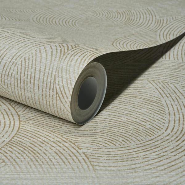 Grandeco Boutique Organic Maze Swirl PVC-free Eco Wallpaper, Grey