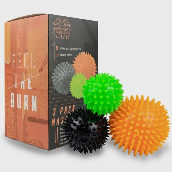 Phoenix Fitness 3 Spiky Massage Ball Set