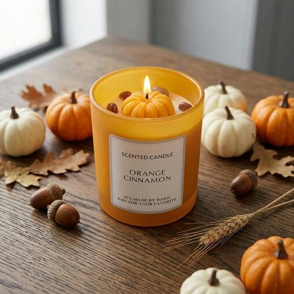 Garden Greatness Cinnamon Scented Pumpkin Candle