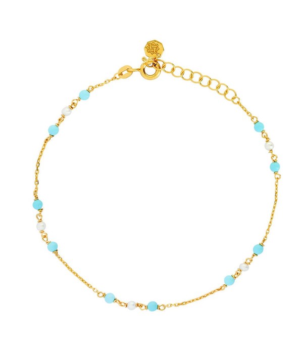 Hafeez Jewellery Bahr Turquoise and Pearl Bracelet