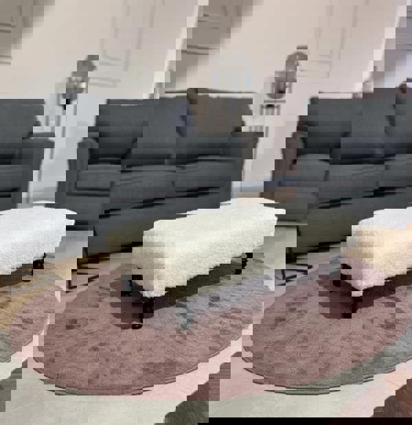 ISTOOLS Cuddle Fabric Off-White Footstool – Comfortable, Stylish, and Multi-Purpose