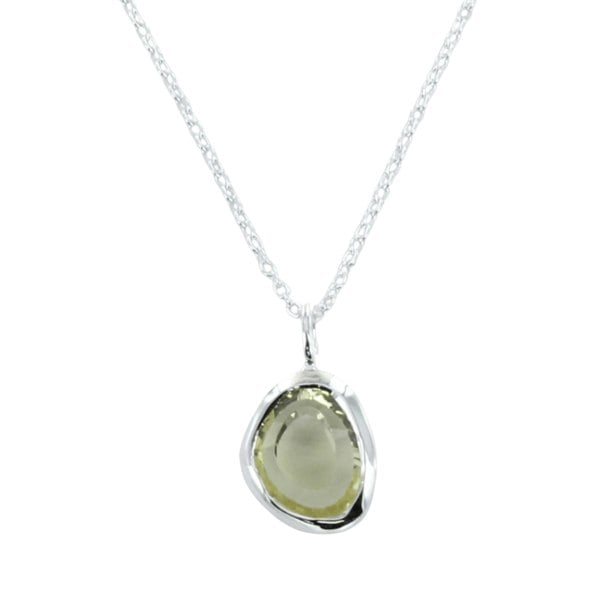 Sterling Silver Birthstone Necklace with Semi-Precious Stone - Reeves & Reeves