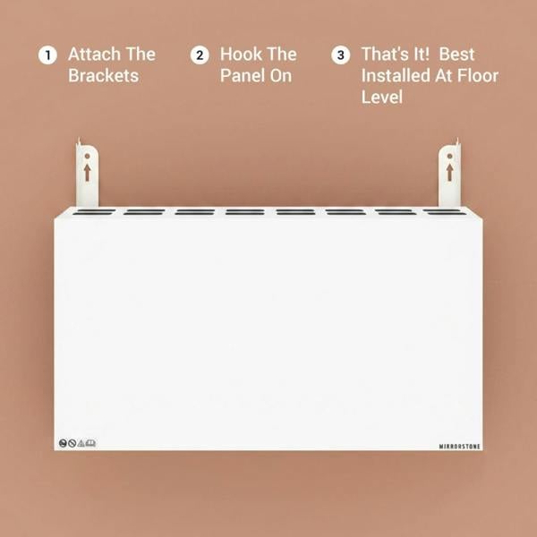 Mirrorstone Heating Mirrorstone 1000W Air Infrared + Convection Heating Panel With Remote