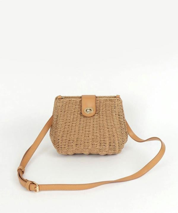 Pia Rossini Tia - Petite Artisan Crossbody Bag - Beige