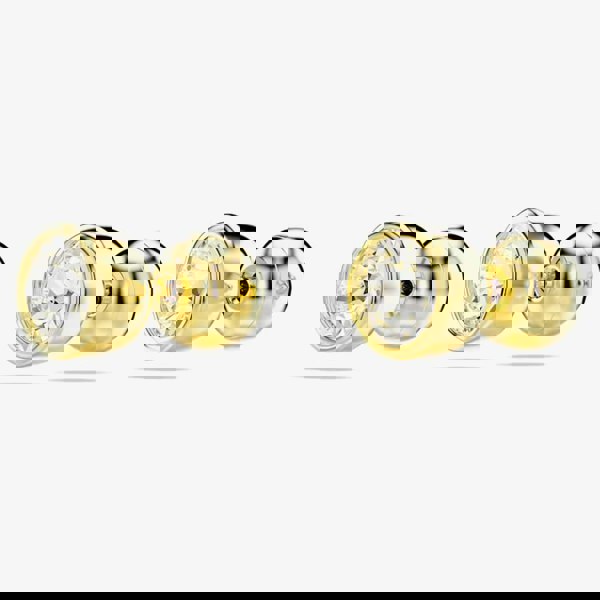 Swarovski Imber Gold Plated White Crystal Stud Earrings 5681552