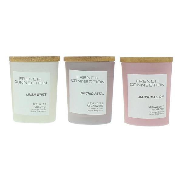 French Connection Pastel Collection Trio of Candles Gift Set 3 X 50g