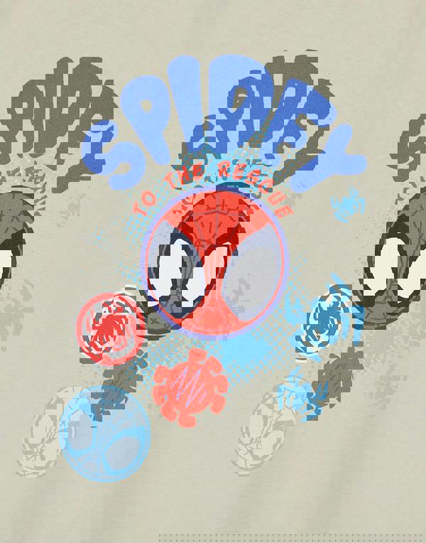 Spiderman Spidey and His Amazing Friends Boys Beige To The Rescue Short Sleeved T-Shirt