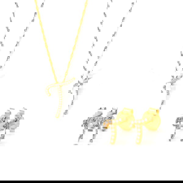 Say It With Luxe Initial Gift Set - Yellow Gold