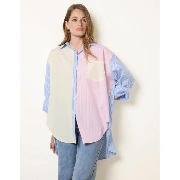 Blue Vanilla Multi Coloured Stripe Shirt