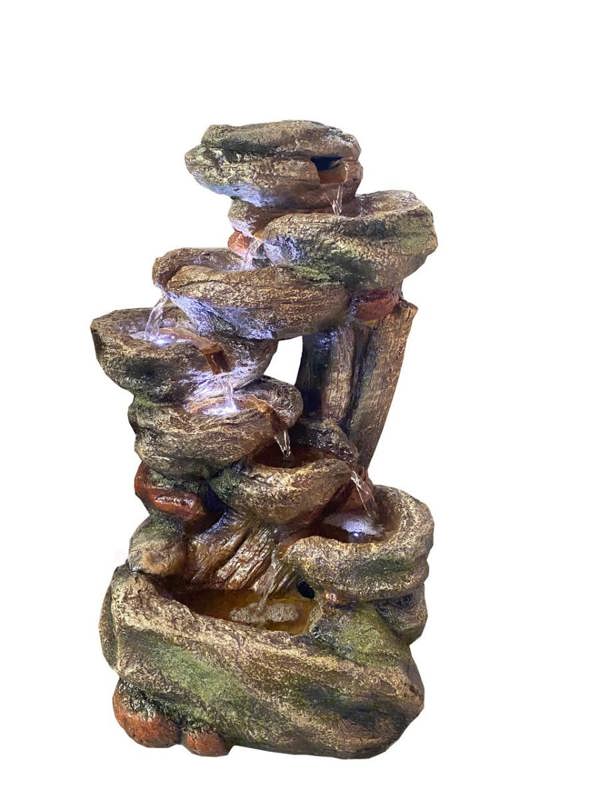 Tranquillity Water Features Harmony Rock Cascade Rock Effect Solar Water Feature