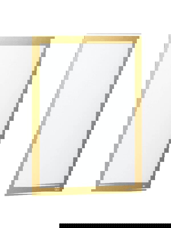 Durable DURAFRAME Self Adhesive Magnetic Signage Frame | 2 Pack | A4 Gold