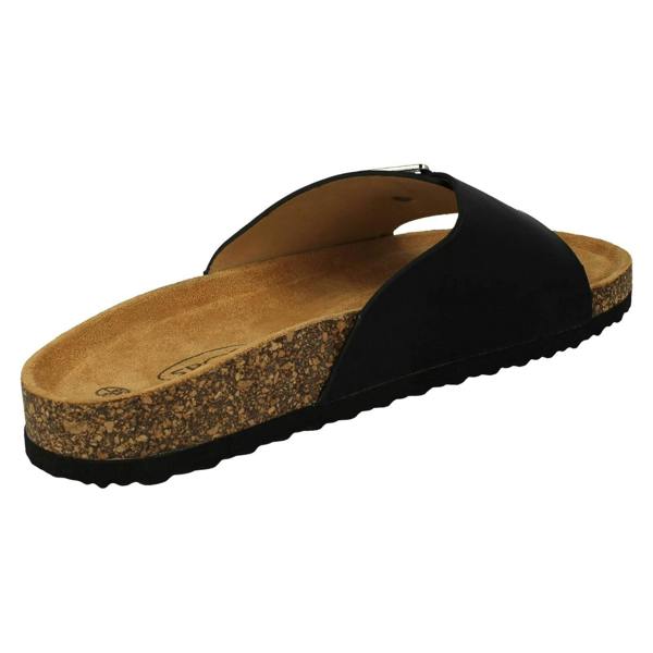 Spot On Ladies Spot On Buckle Detailed Mule Sandals F00413