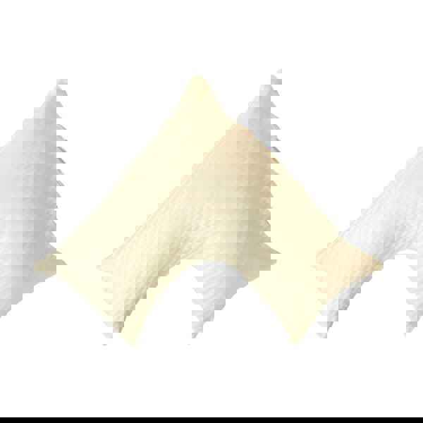 HOMESCAPES Silky 330 TC Egyptian Cotton Satin Stripe V Shaped Pillowcase