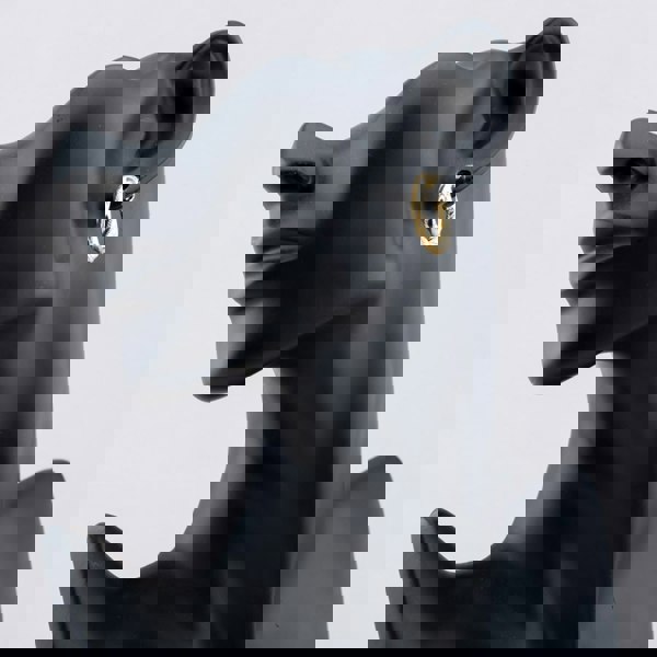 T. H. Baker Silver Gold Plated 22mm Twist Hoop Earrings S3437