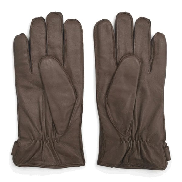 Infinity Leather Men’s Leather Wool Lined Snap Button Closure Winter Gloves