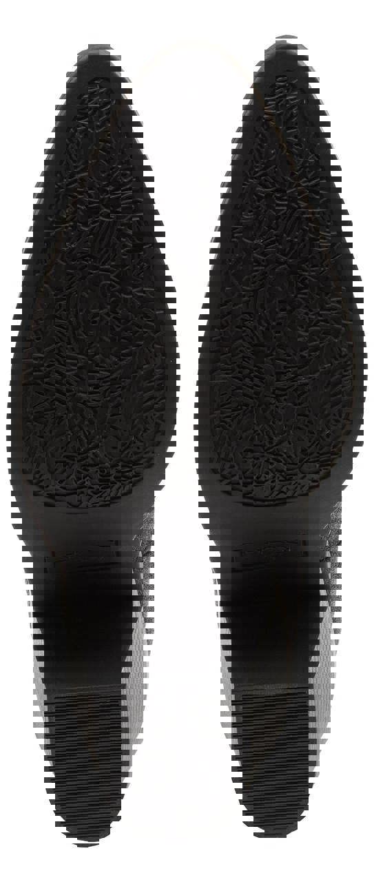 Rocket Dog Feather Womens Classic Cowboy Pull On Western Boots, bottom view showing the tread pattern on the outsole.