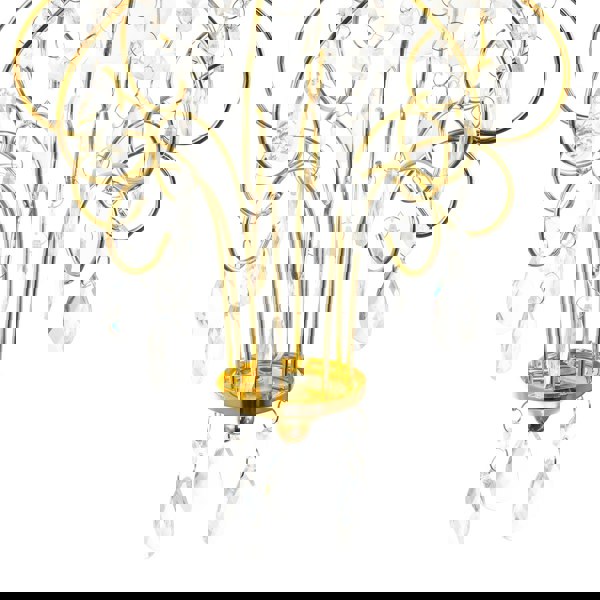 Polished Gold Shabby Chic Chandelier Style Pendant Shade with Acrylic Image 4