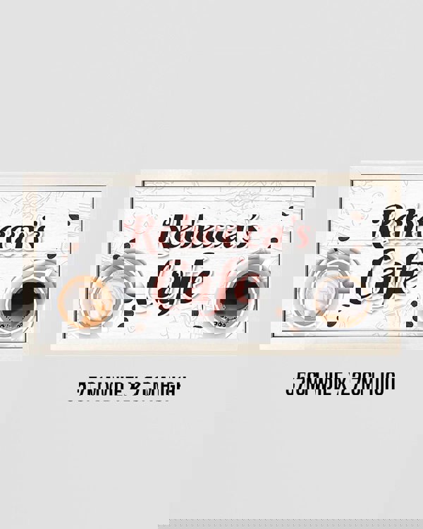 Personalised Wall Art Print - Custom Café Sign in Frame