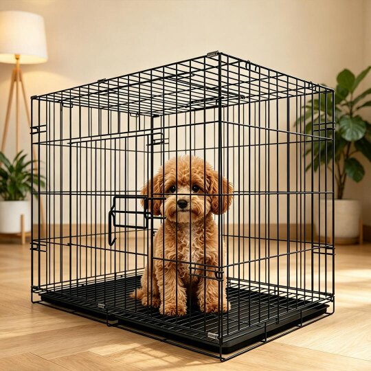 Havendro 24 inch Dog Cage Small Crate Puppy Pet Carrier Folding Training