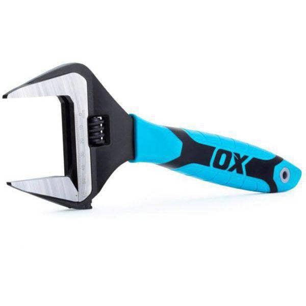 OX Pro Ultra Wide Jaw Adjustable Wrench   8inch-200mm