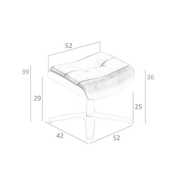 Angel Cerdá Elegant leather ottoman 5084/5088