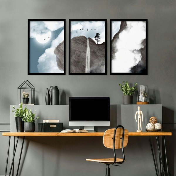 Wall art for an office | set of 3 Contemporary wall art prints