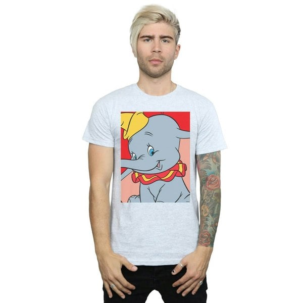 Disney Mens Dumbo Portrait T-Shirt - Sports Grey