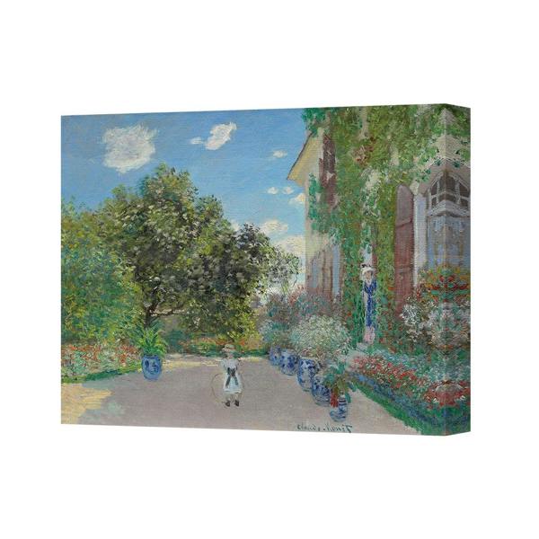 Benjamin Tate Design Impressionist Garden Scene Canvas Wall Art 3330 Tranquil Path With Flowers