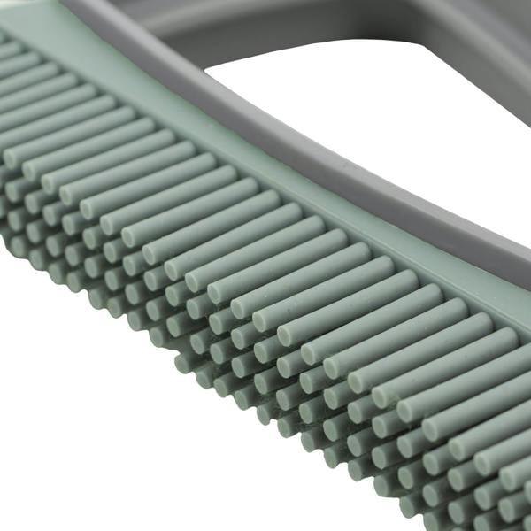 JVL Rubber Dust Pan And Brush - Grey