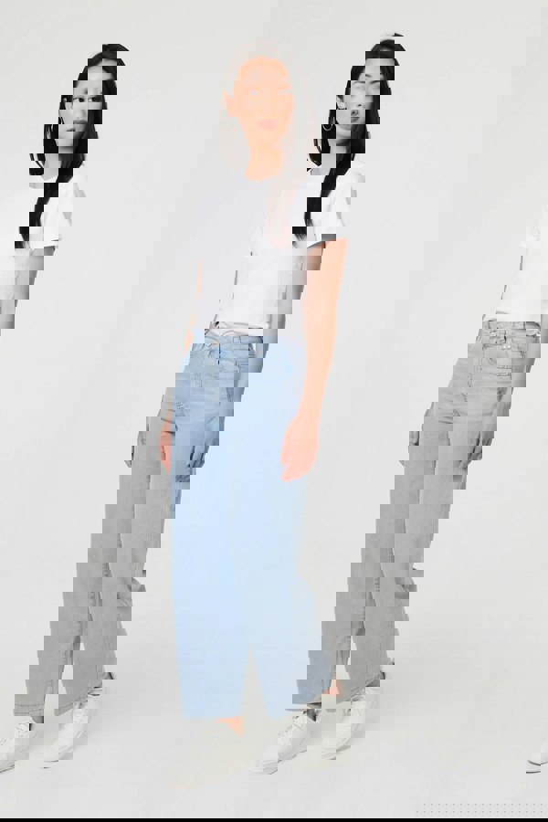 Blue | High Waist Relaxed Wide Leg Jeans
