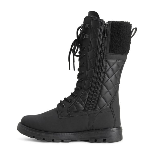 VIVA Women's Faux Fur Thermal Waterproof Outdoor Snow Winter Calf Boots