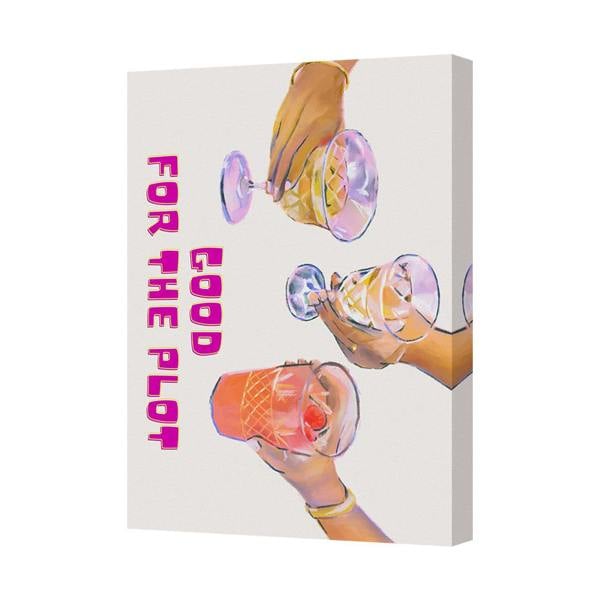 Benjamin Tate Design Contemporary Canvas Art Print Clinking Glasses For The People Made In UK