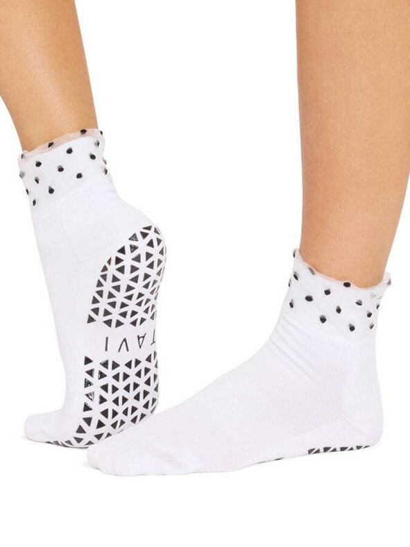 Tavi Aria Grip Socks - White